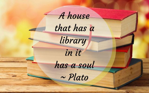 A house that has a library in it has a